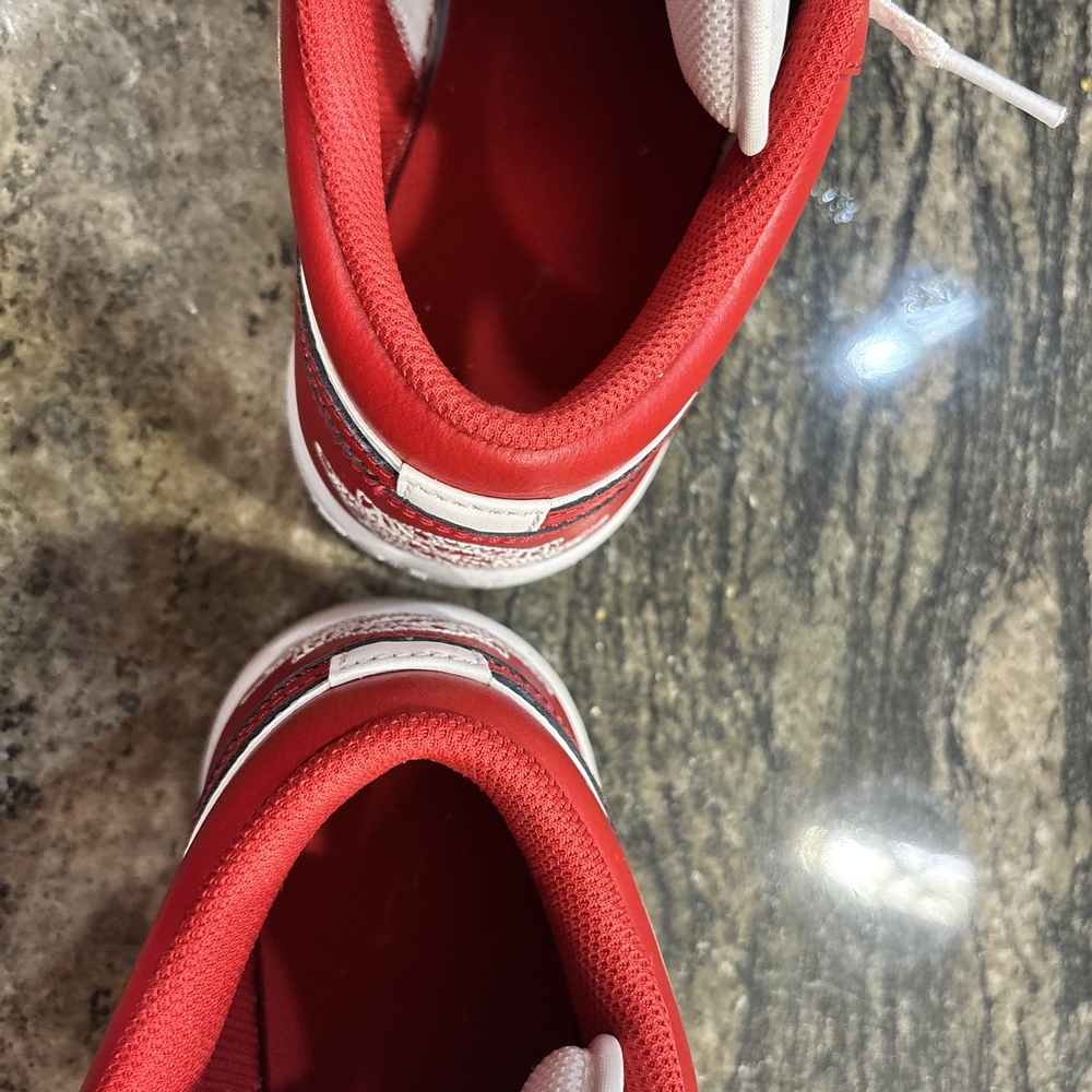 Men's Jordan 1 Low Summit White/Varsity Red Sz 7 - Picture 4 of 8